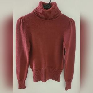 LOFT Rich Burgundy Turtleneck Sweater